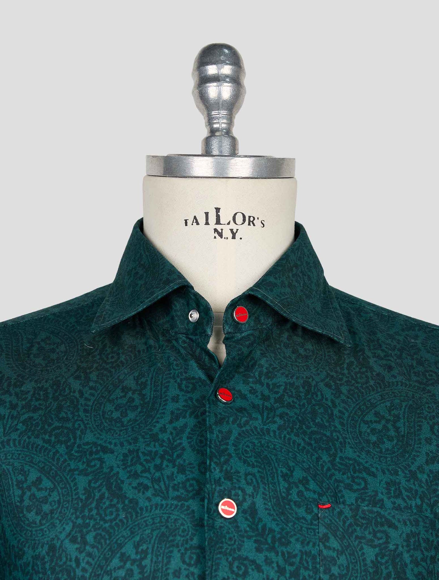 Kiton Green Cotton Shirt