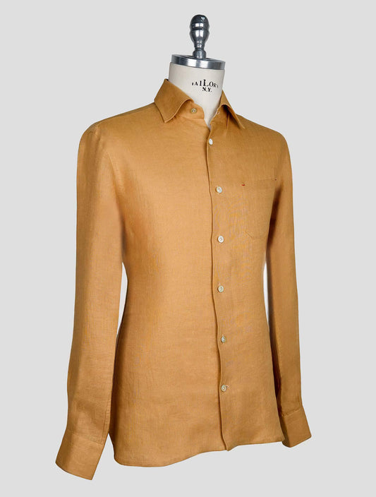 Kiton Yellow Linen Shirt