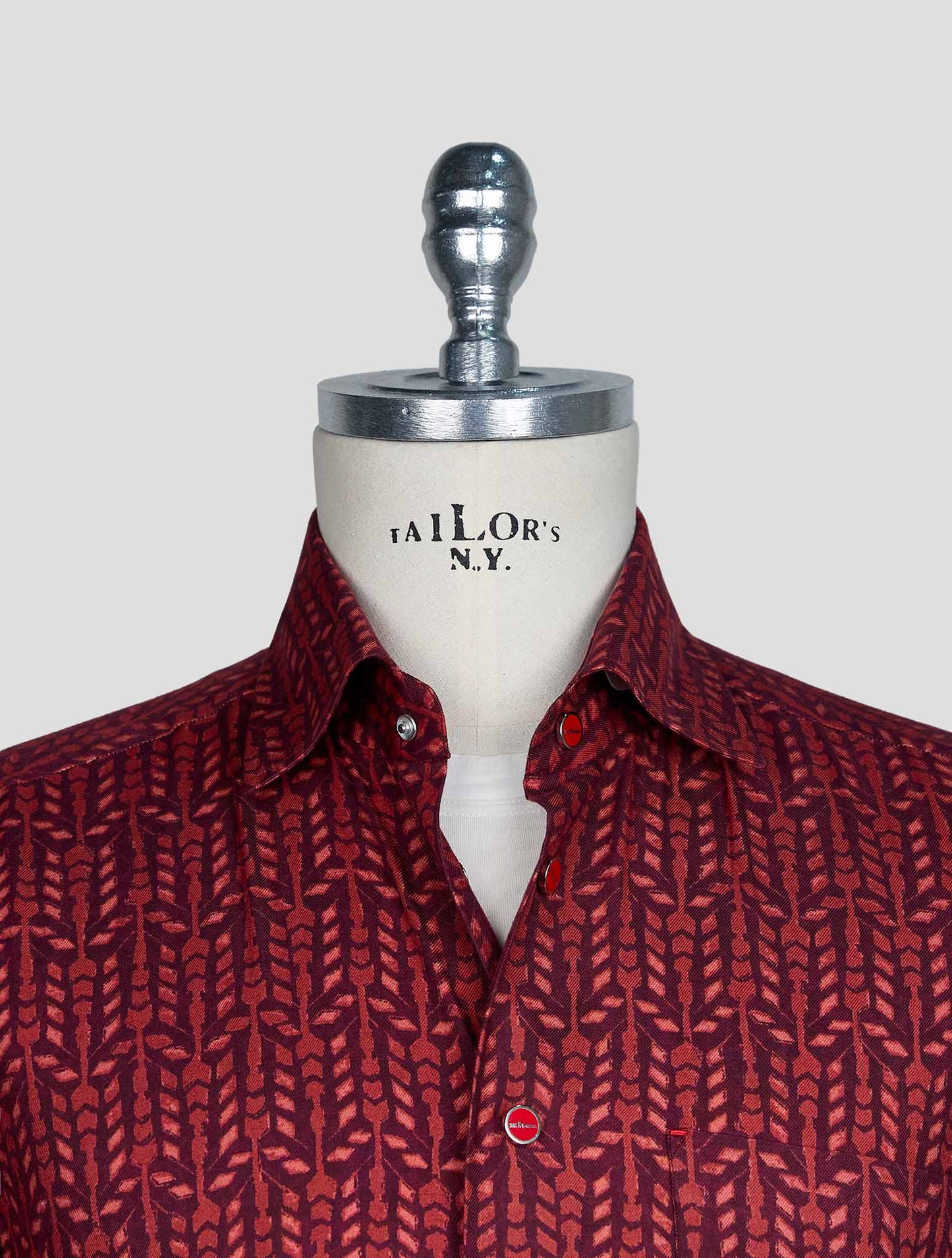 Kiton Red Cotton Shirt