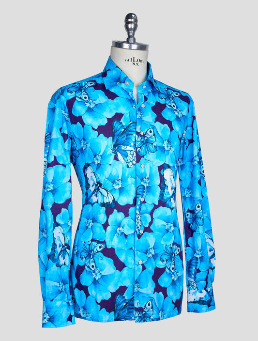 Kiton Light Blue Cotton Shirt