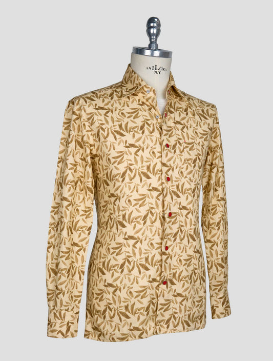 Kiton Beige Cotton Shirt