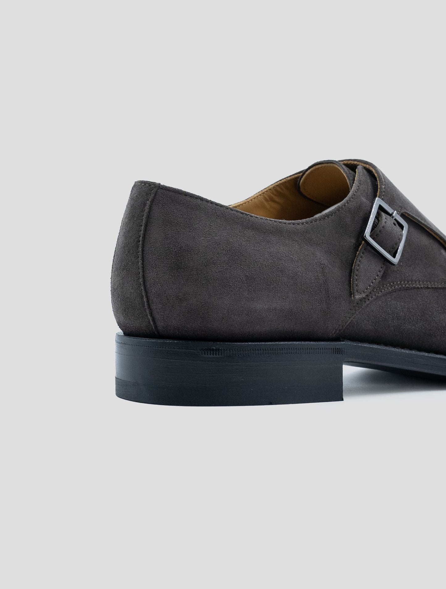 Kiton Gray Leather Suede Dress Shoes