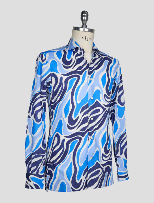 Kiton Multicolor Cotton Shirt