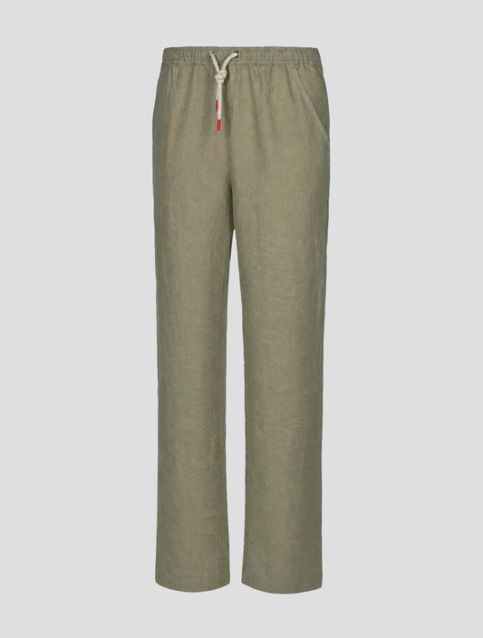 Kiton Brown Linen Pants