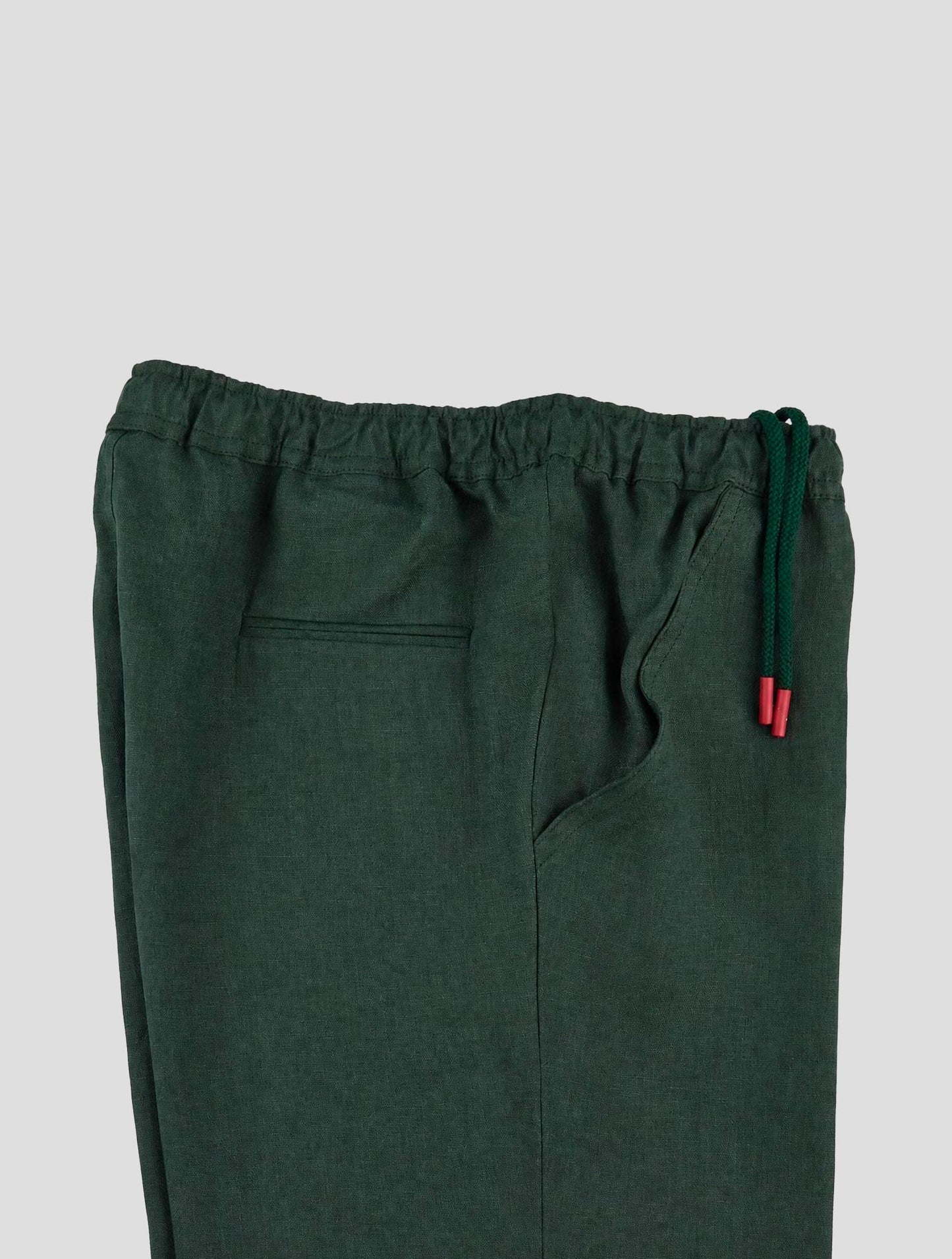 Kiton Green Linen Pants
