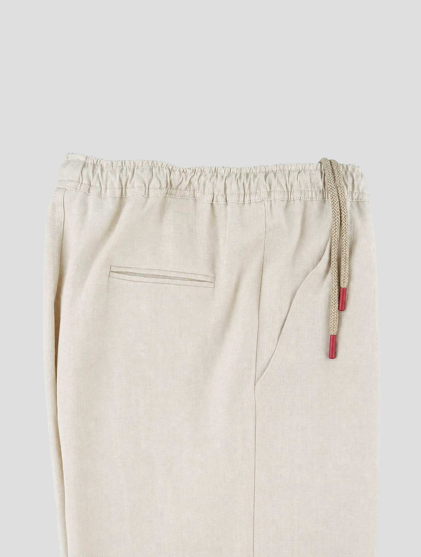 Kiton Beige Linen Pants
