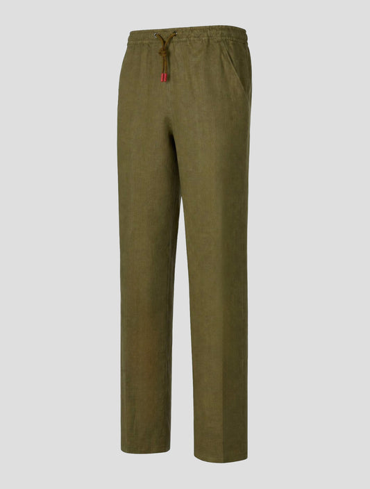 Kiton Green Linen Pants