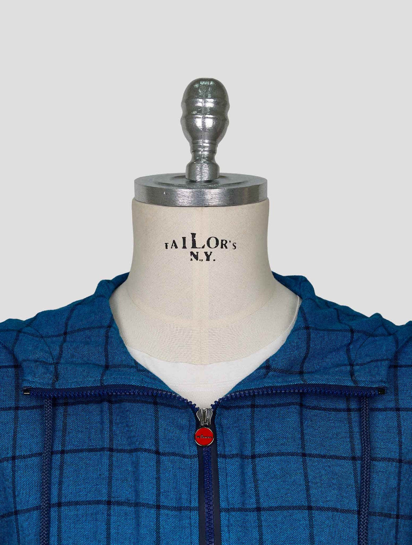 Kiton Blue Cotton Shirt Umbi