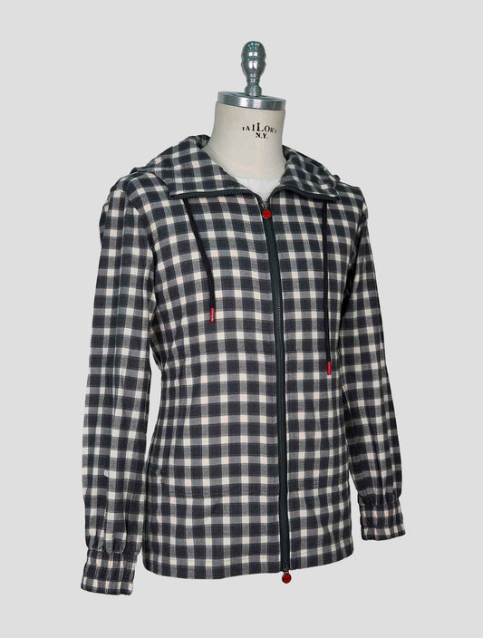 Kiton White Gray Cotton Shirt Umbi