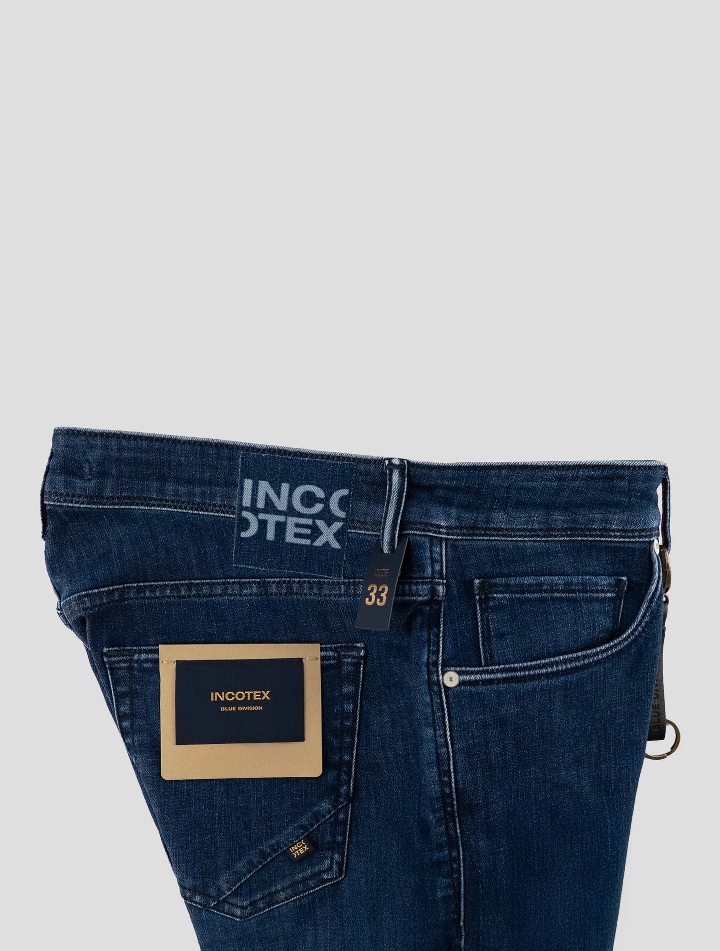 Incotex Blue Cotton Viscose Jeans