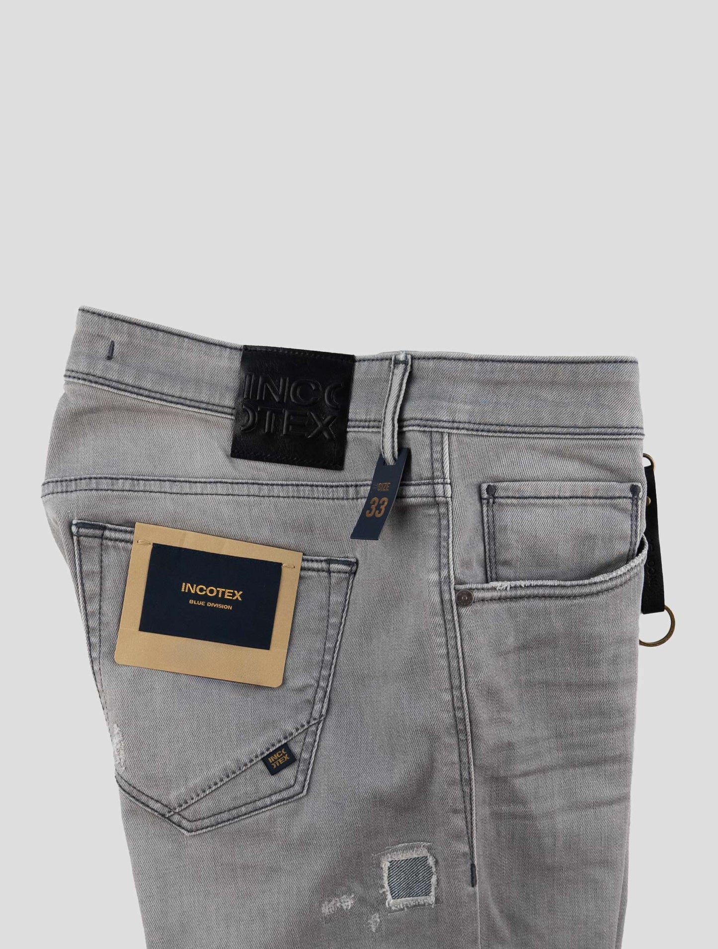 Incotex Gray Cotton Ea Jeans