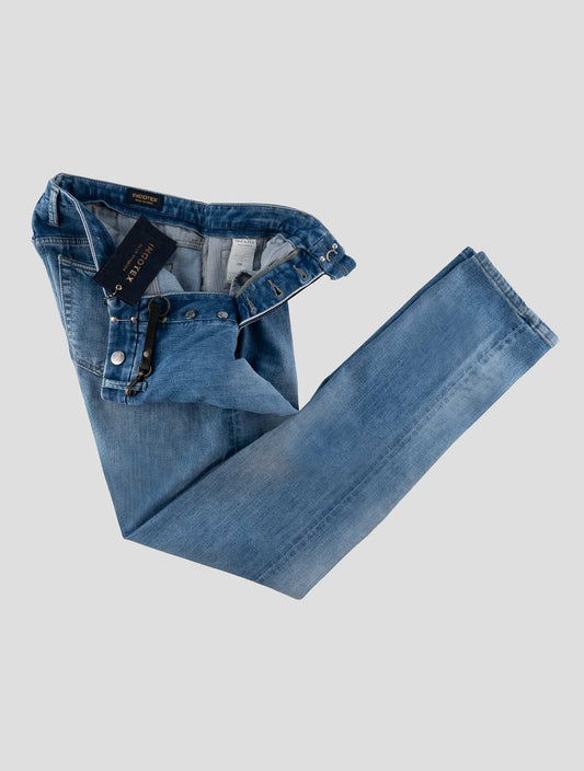 Incotex Light Blue Cotton Els Ea Pants Mod. Jeans