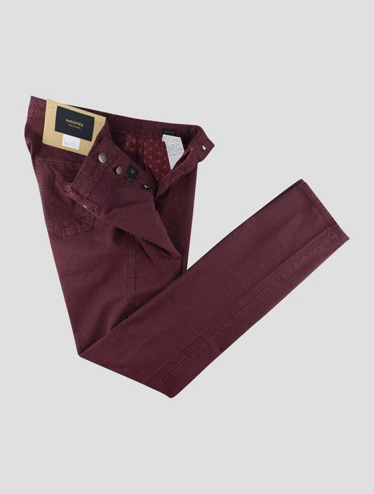 Incotex Burgundy Blue Cotton Ea Jeans