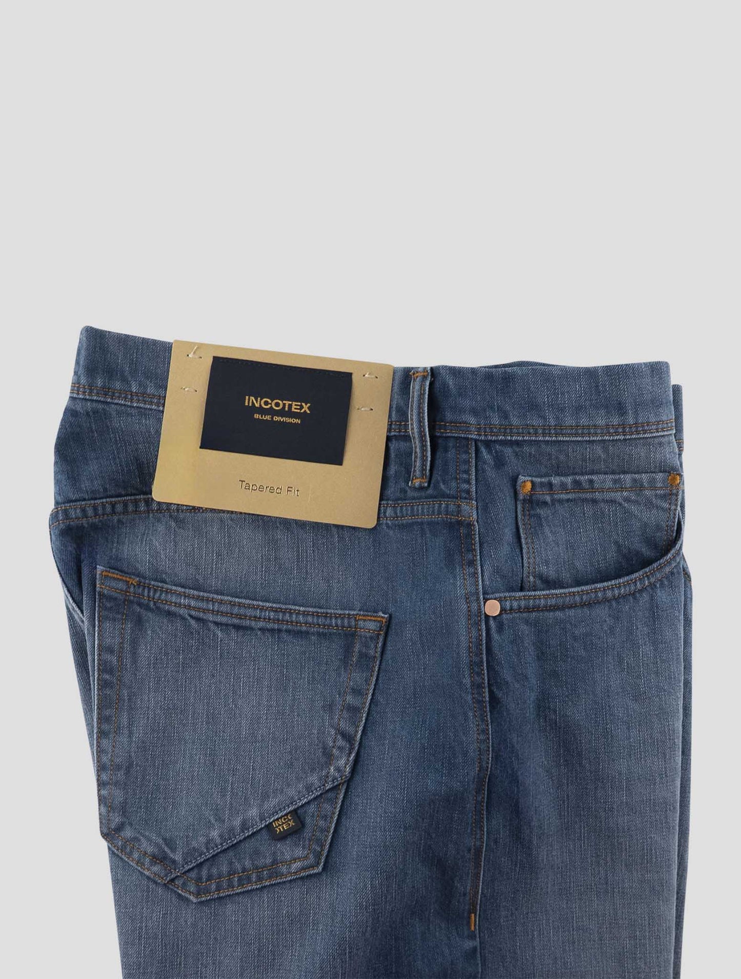 Incotex Blue Cotton Jeans
