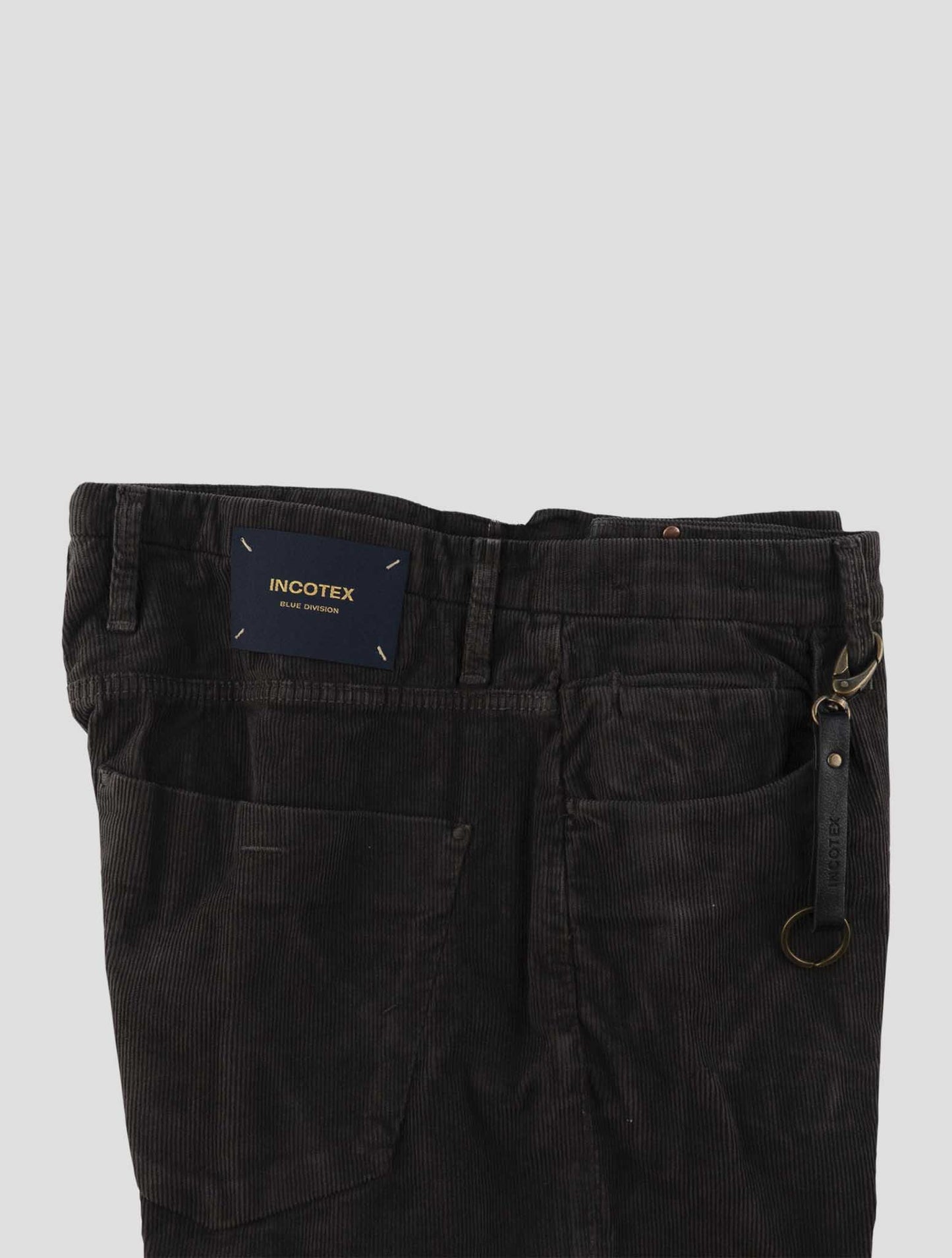 Incotex Brown Cotton Ea Velvet Jeans