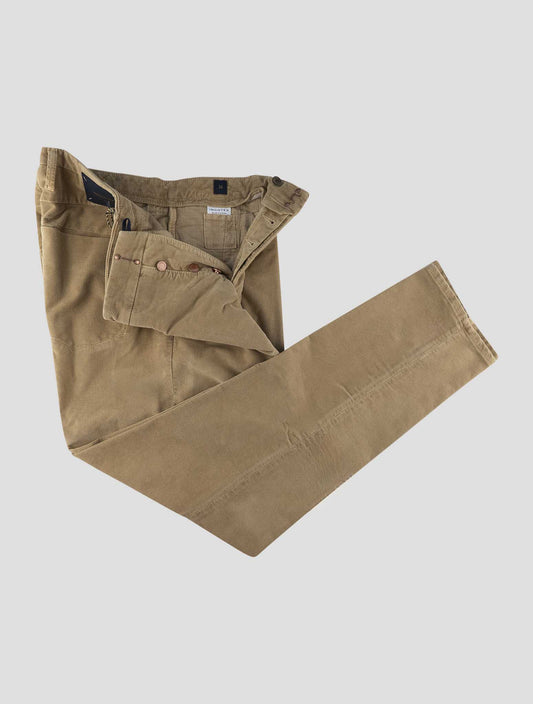 Incotex Beige Cotton Ea Velvet Pants