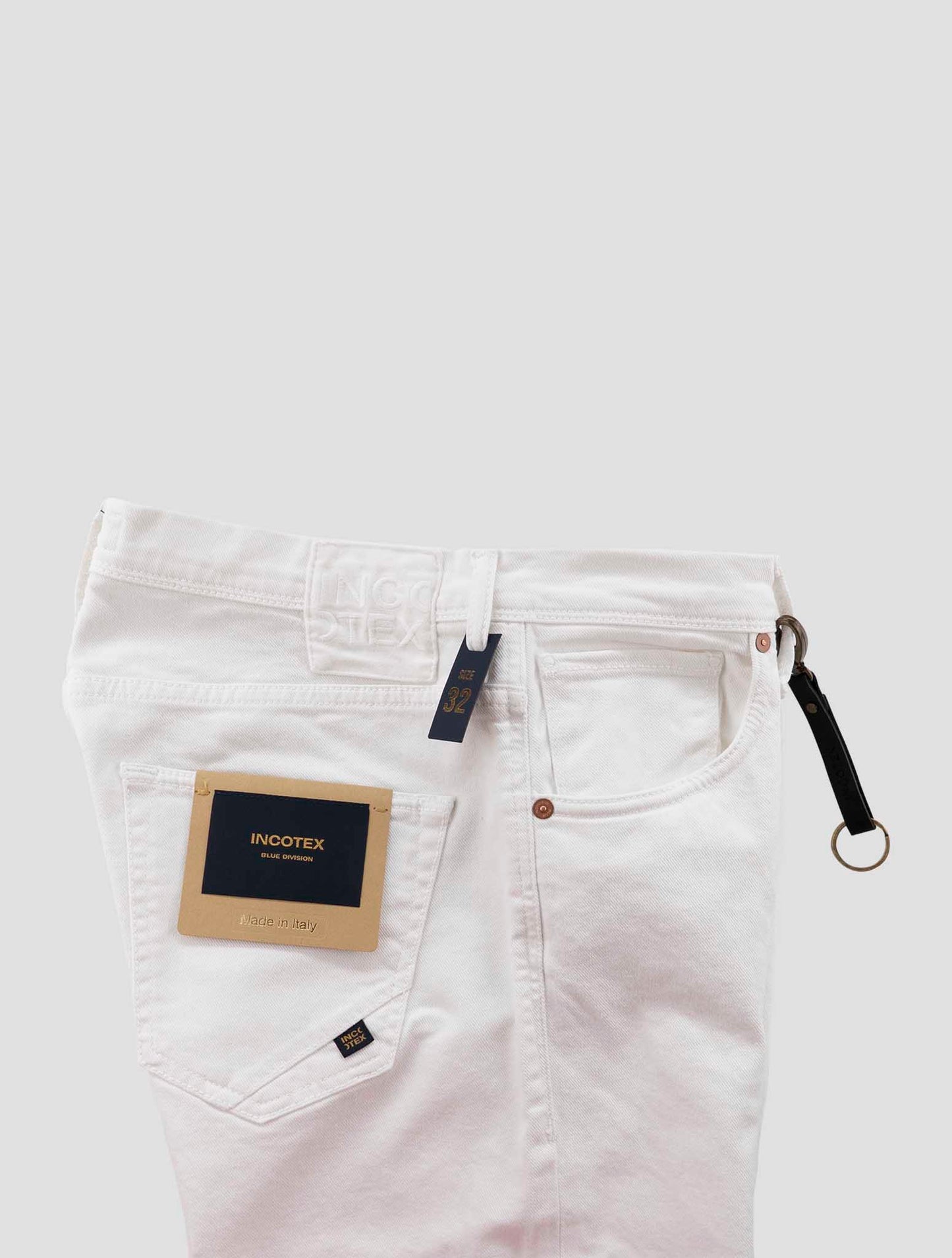 Incotex Whote Cotton Ea Jeans