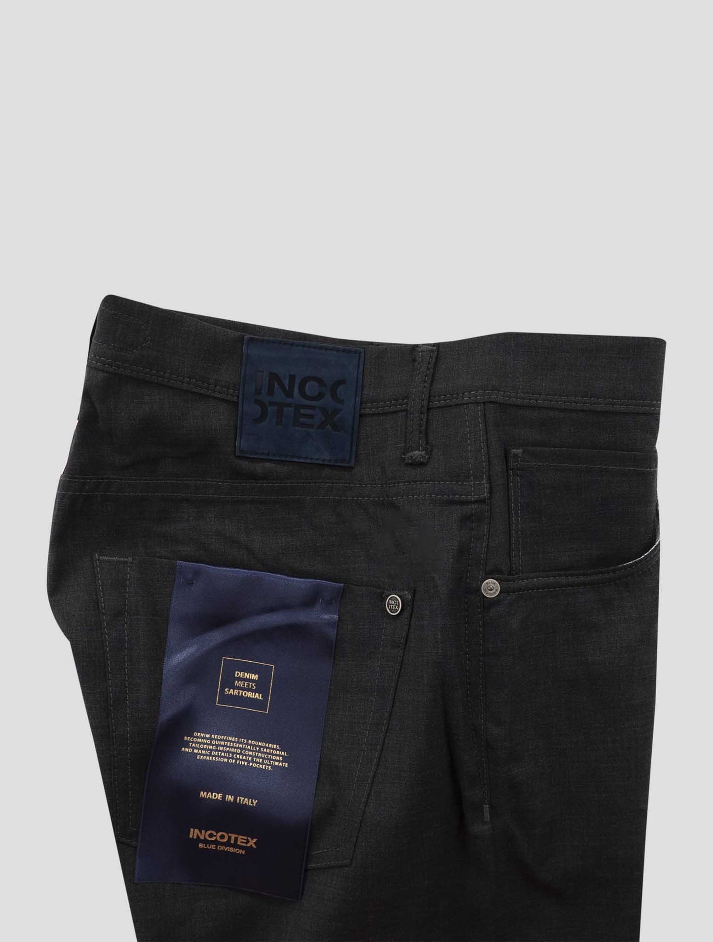 Incotex Dark Gray Virgin Wool Ea Jeans