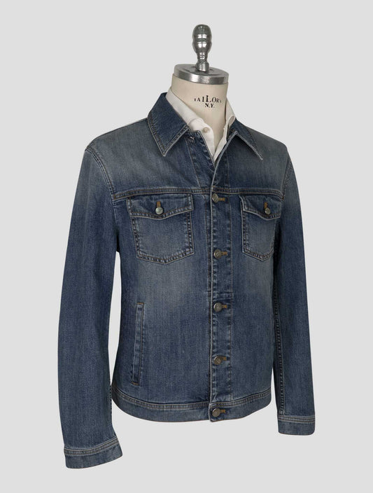 Incotex Blue Cotton Ea Overshirt