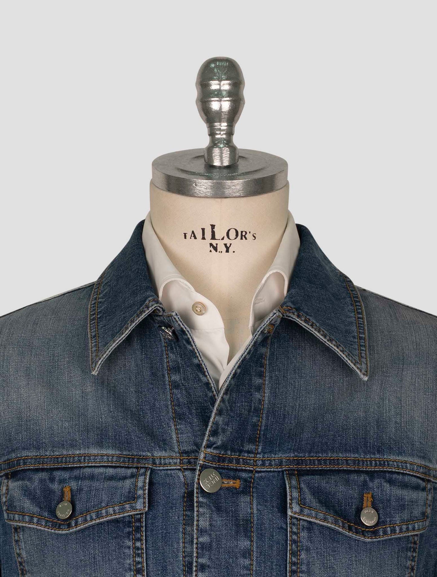 Incotex Blue Cotton Ea Overshirt