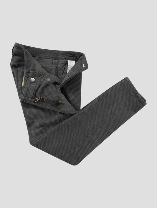 Incotex Green Gray Cotton Ea Velvet Jeans