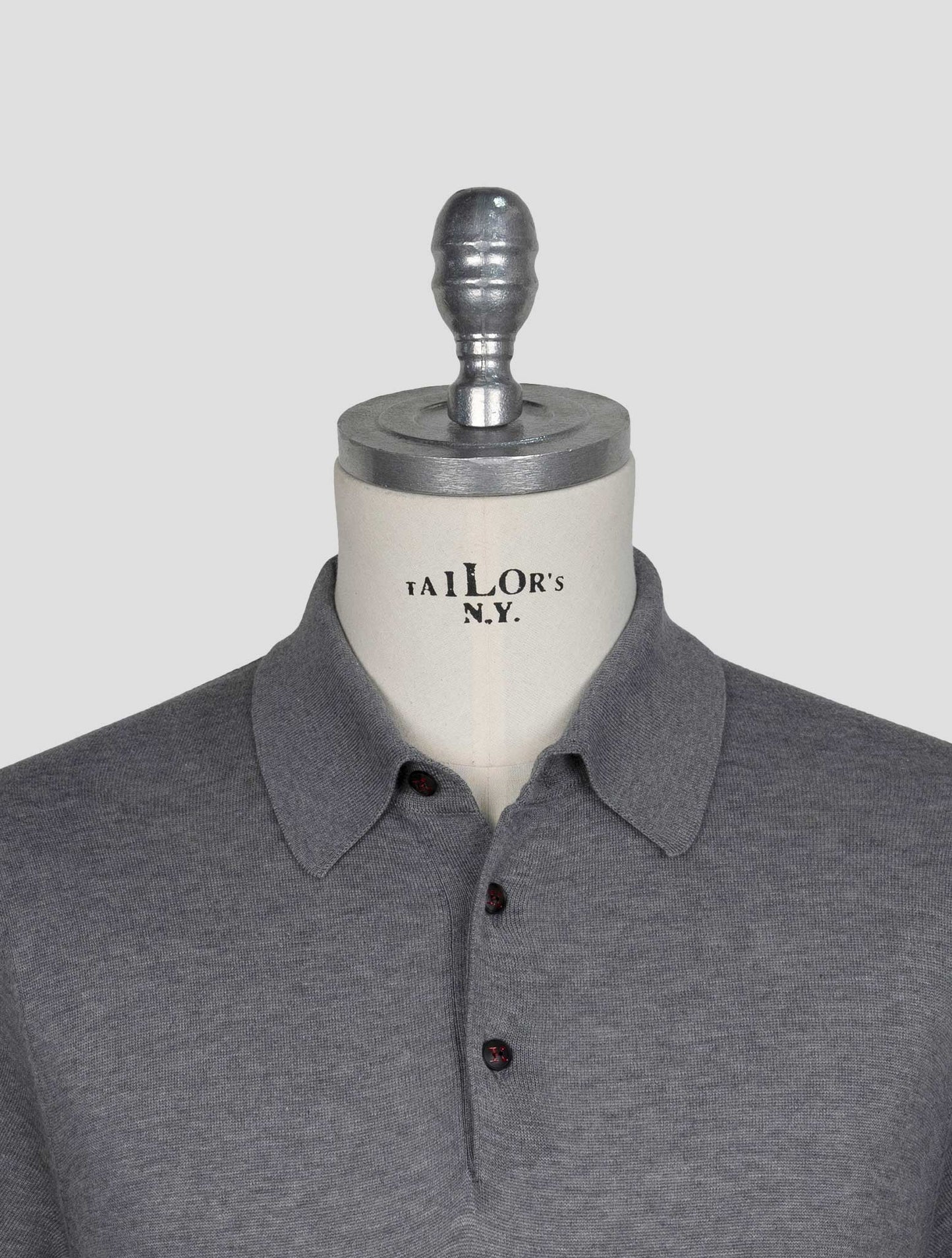 Kiton Gray Cotton Polo