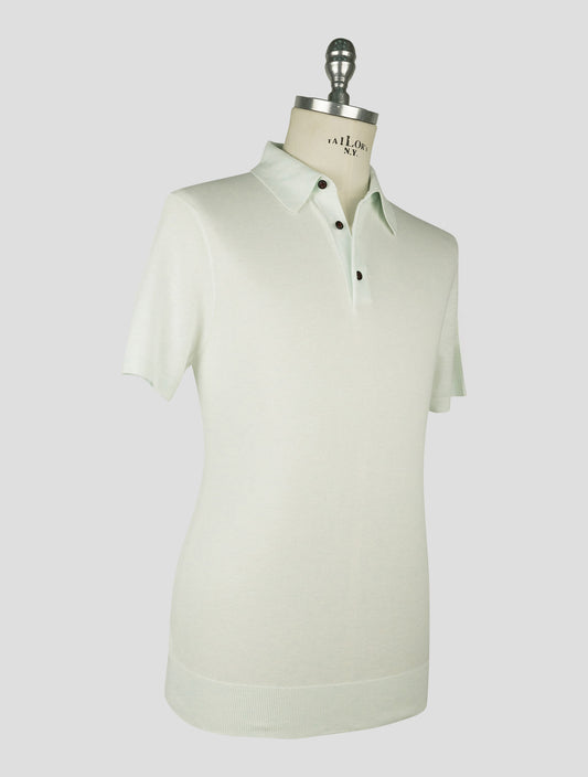 Kiton Light Green Cotton Polo