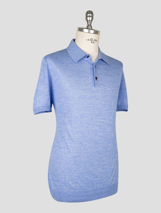 Kiton Light Blue Cotton Polo