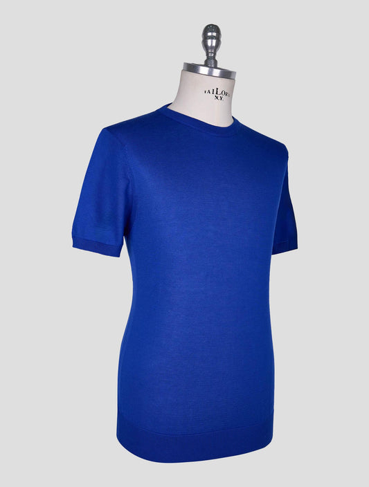 Kiton Blue Cotton T-shirt