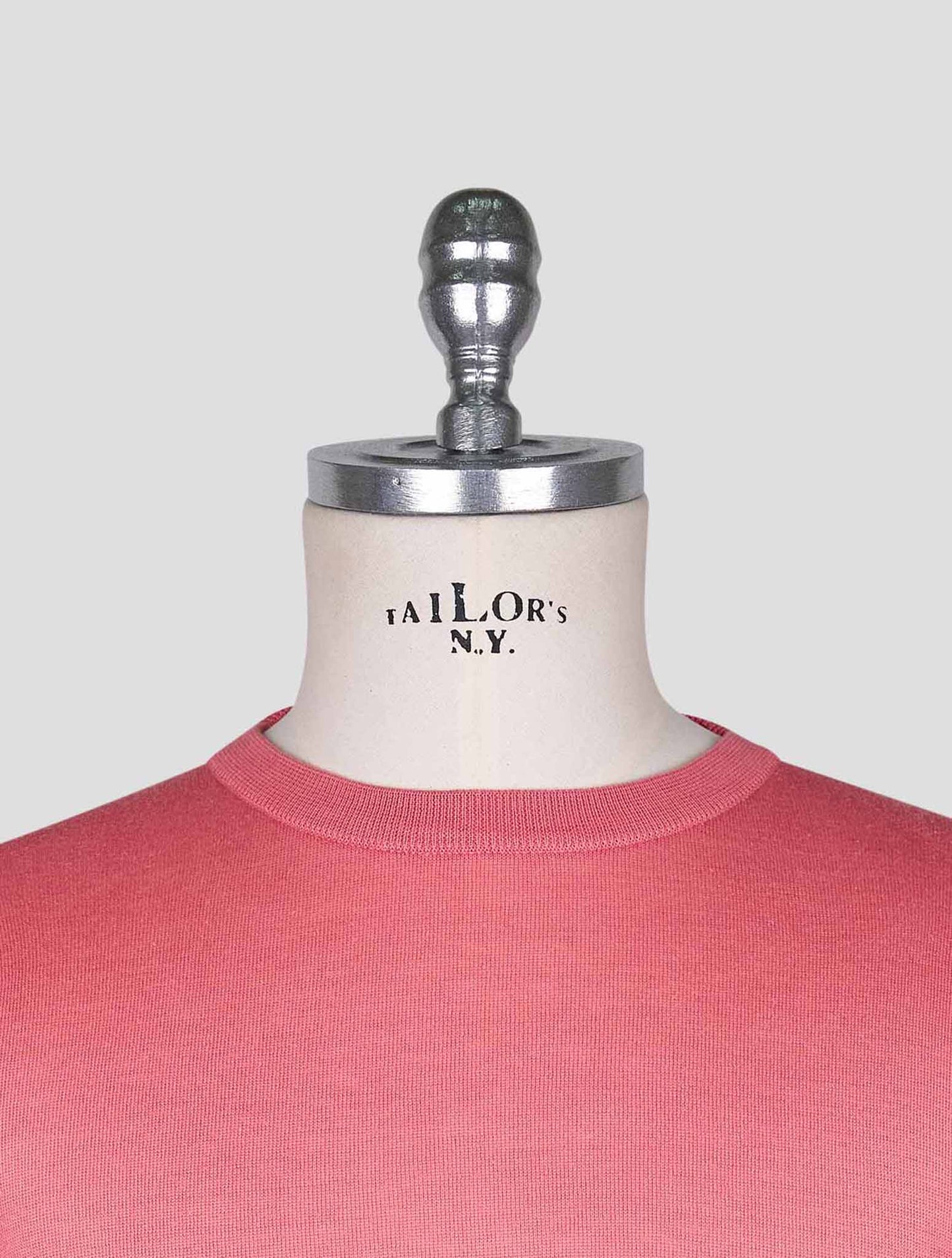 Kiton Red Cotton T-shirt Long Sleeve