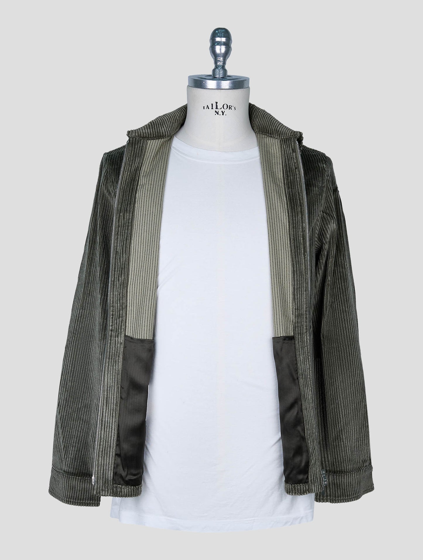 Marco Pescarolo Green Cotton Cashmere Ea Velvet Coat
