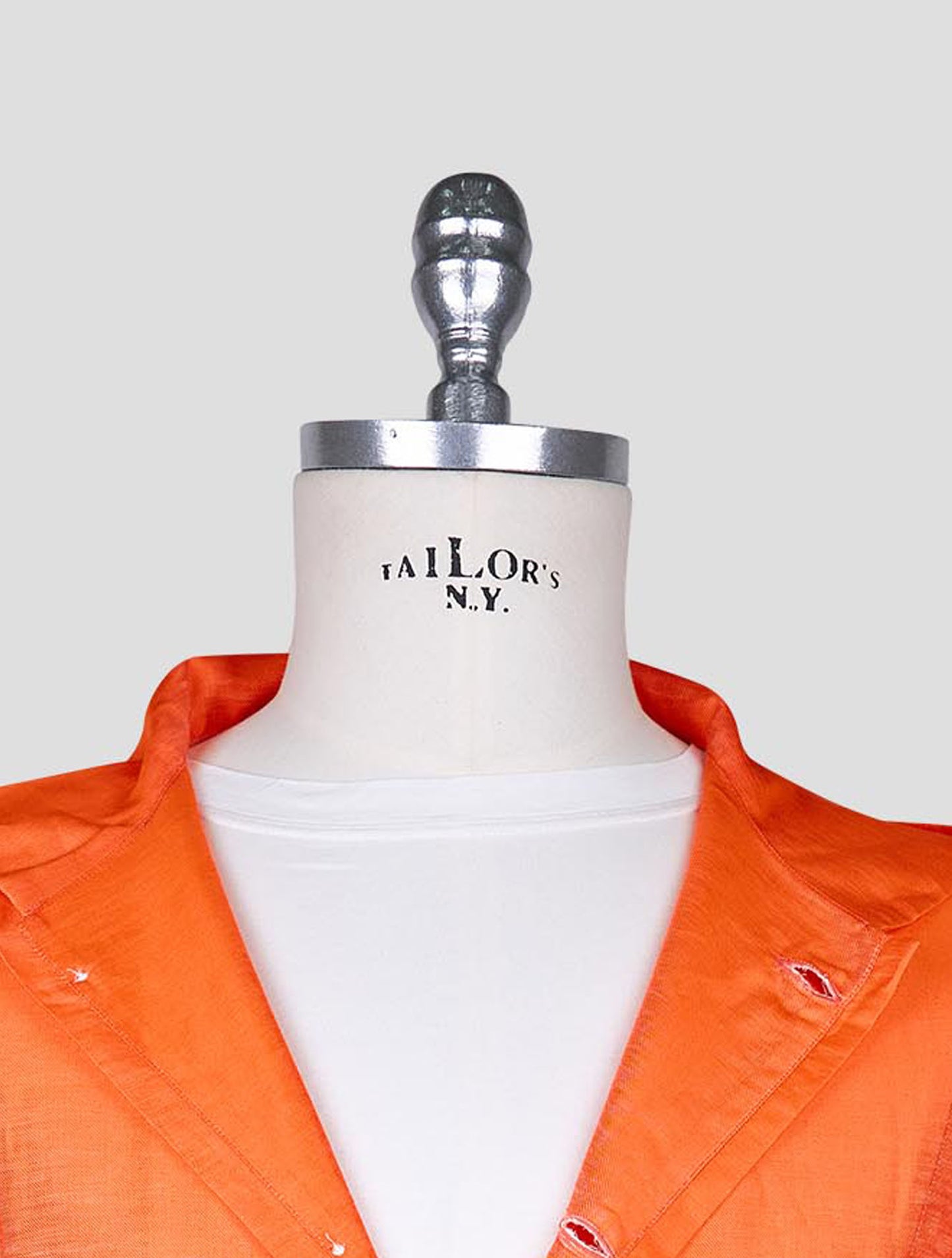 Kiton Orange Cotton Linen Shirt Luca