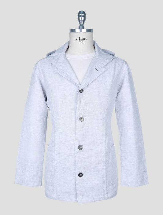 Kiton Gray Cotton Linen Hemp Shirt Luca
