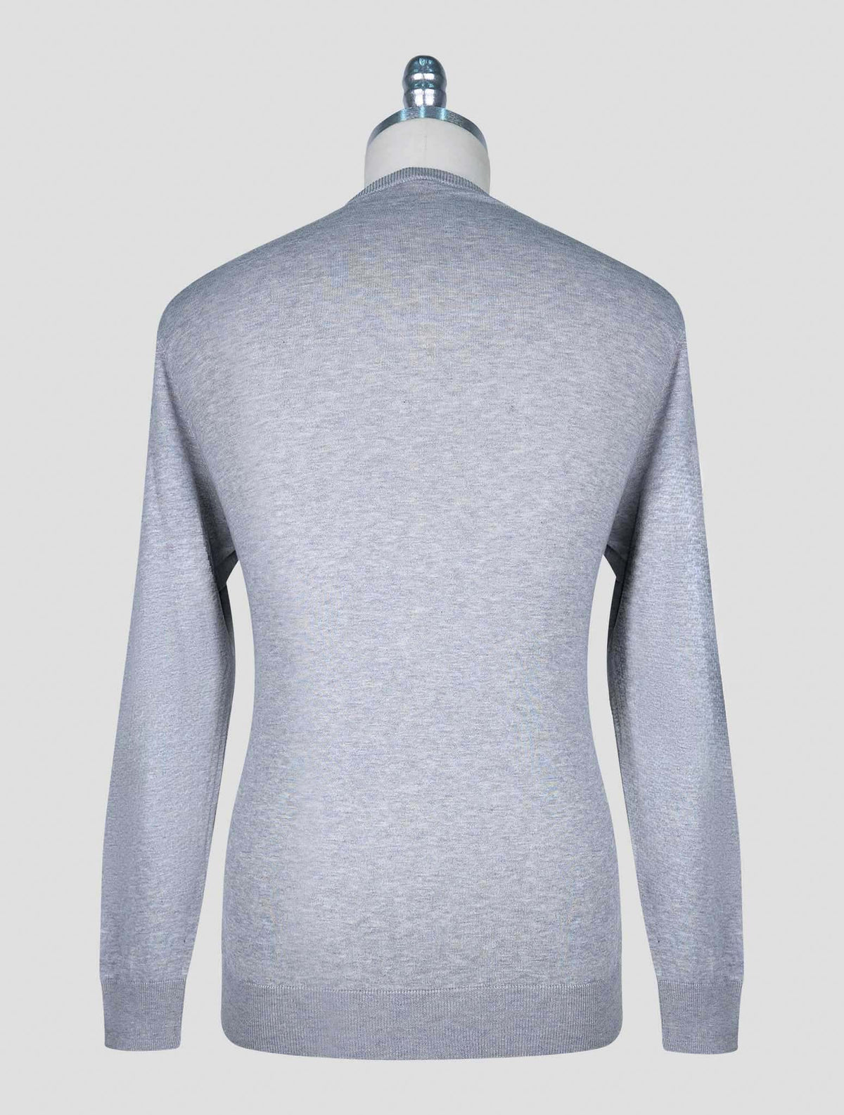 Kiton Gray Cotton T-shirt Long Sleeve