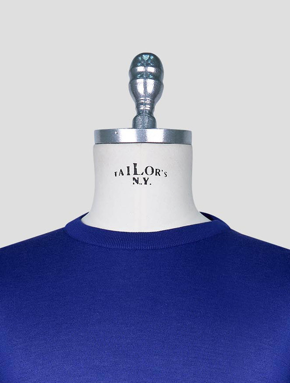 Kiton Blue Cotton T-shirt Long Sleeve