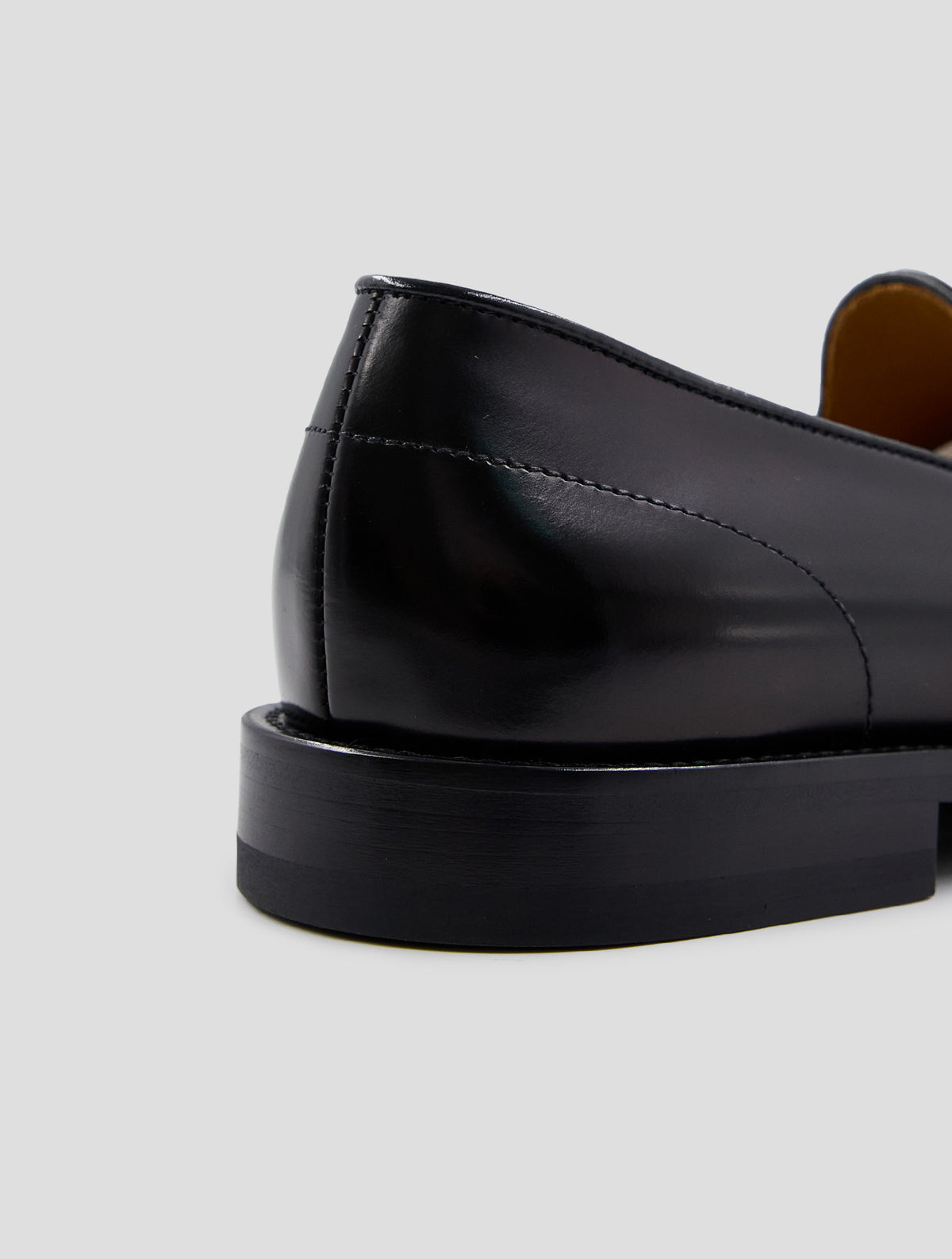 Kiton Black Leather Loafers