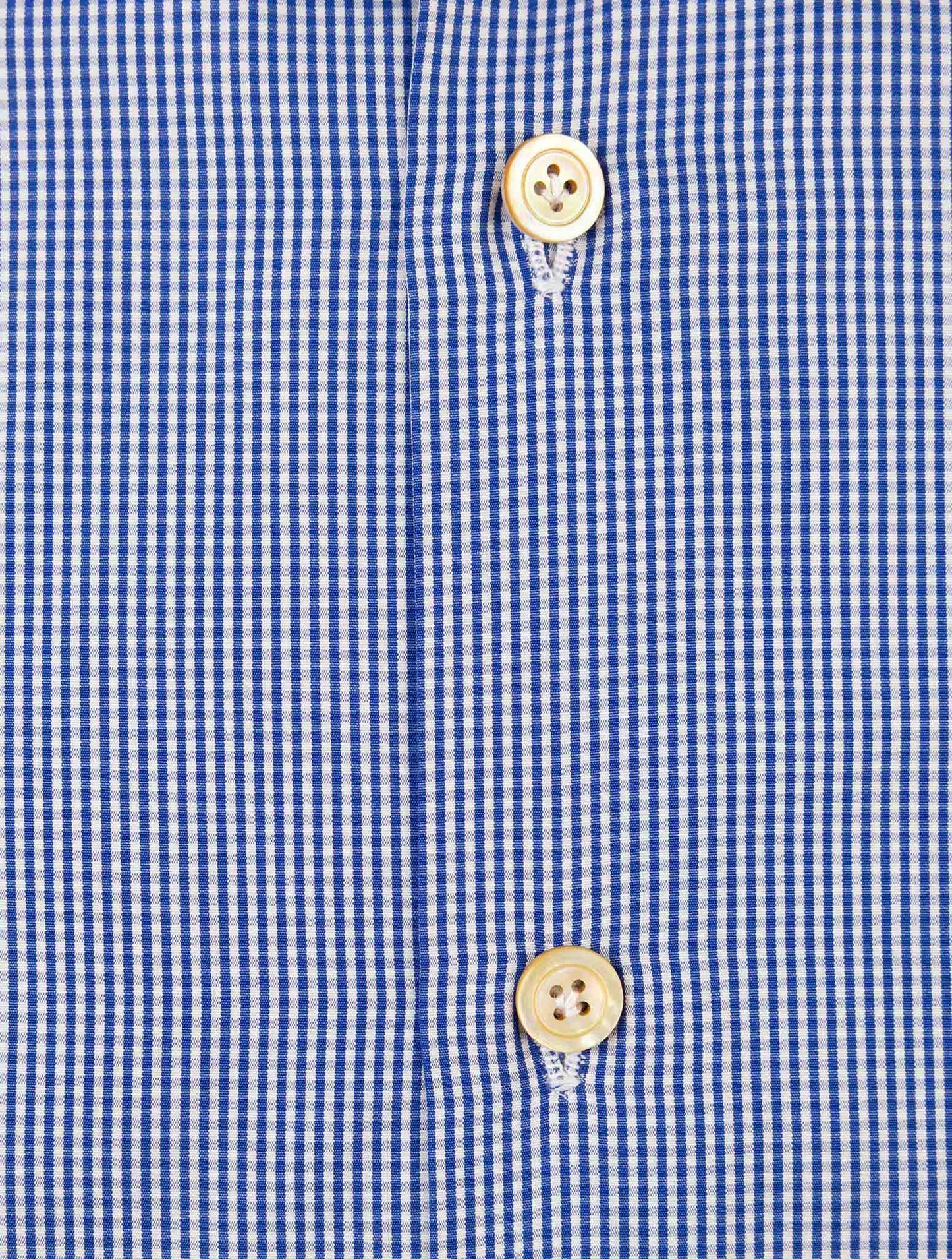 Kiton Blue White Cotton Shirt