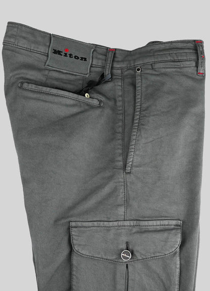 Kiton Gray Cotton Ea Cargo Pants