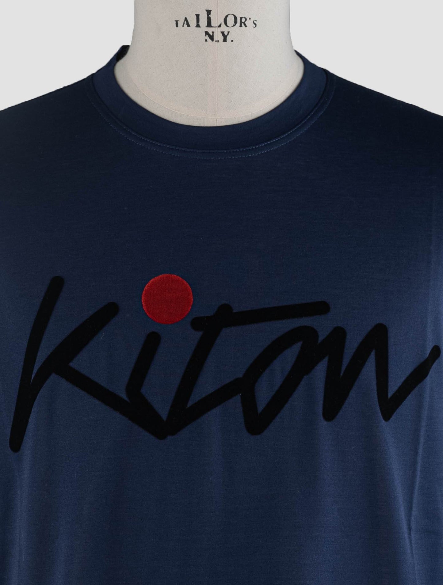 Kiton Blue Cotton T-Shirt