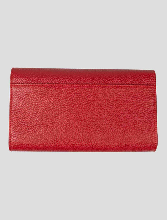 Isaia Red Leather Pochette - Luxury Italian Handmade Wallet