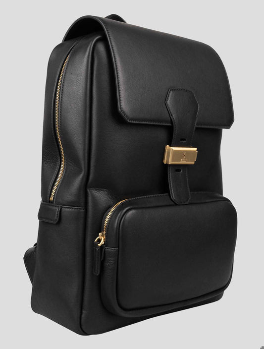 Zilli Black Leather Backpack