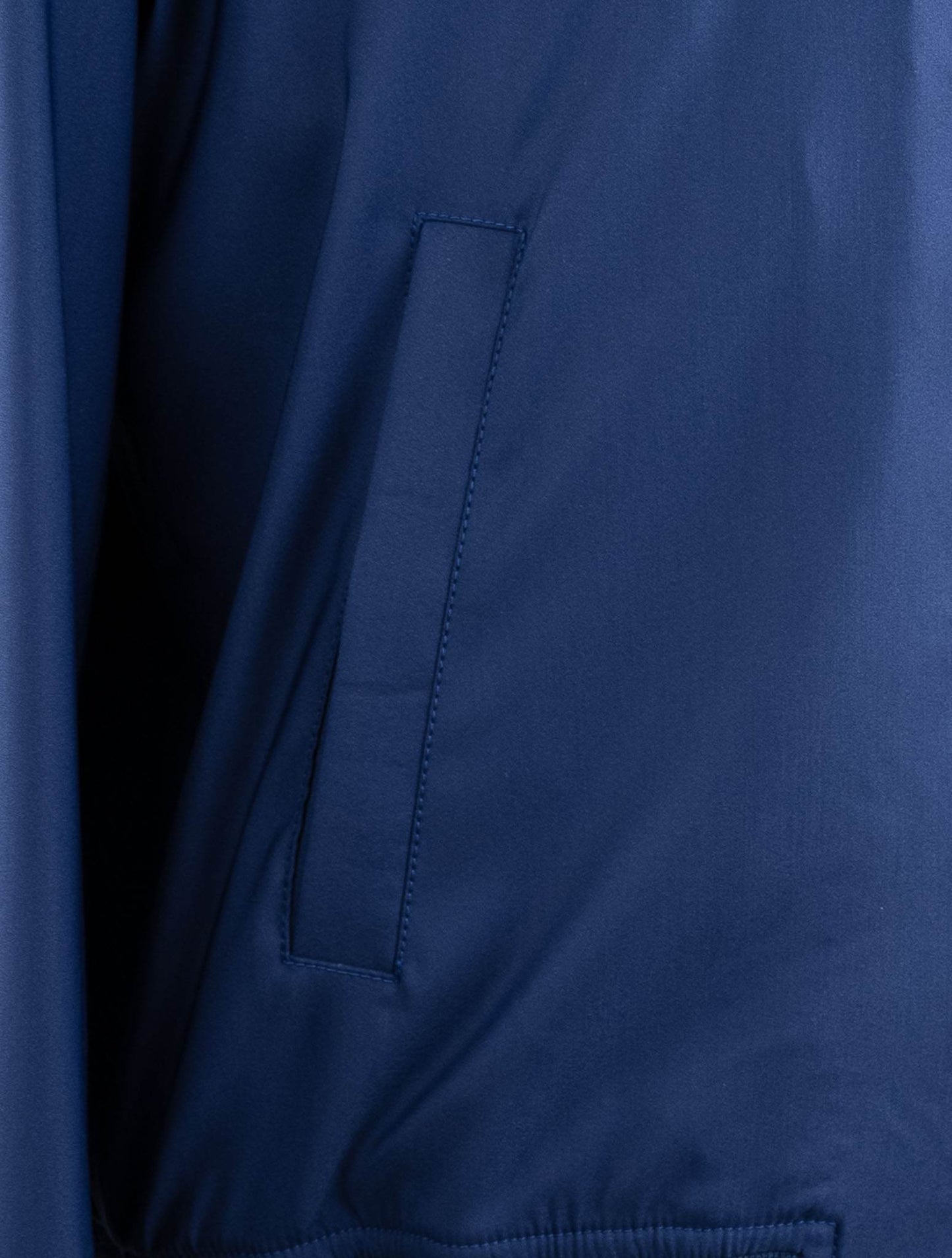 Isaia Blue Wool Pa Silk Ea Coat