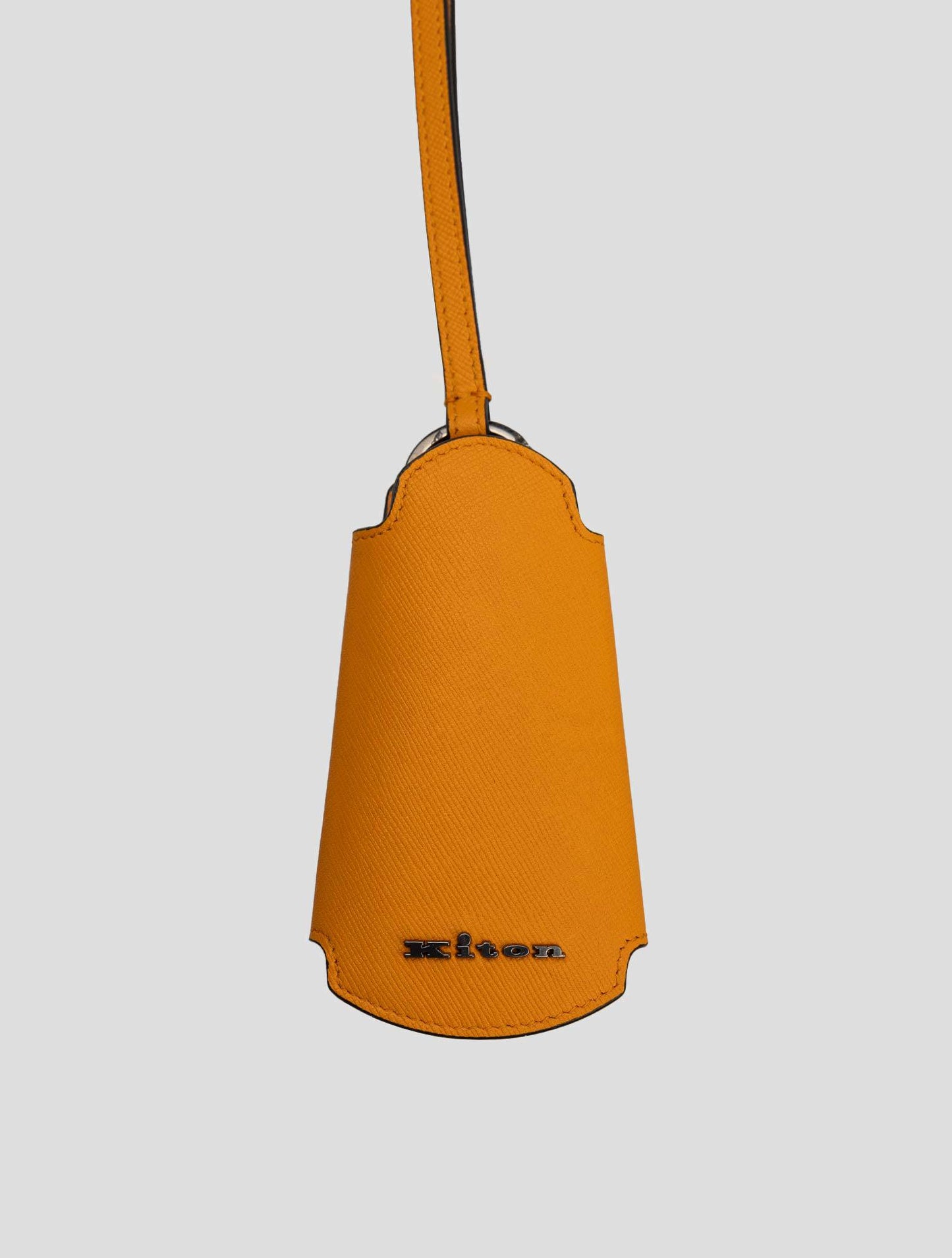 Kiton Orange Leather Keychain
