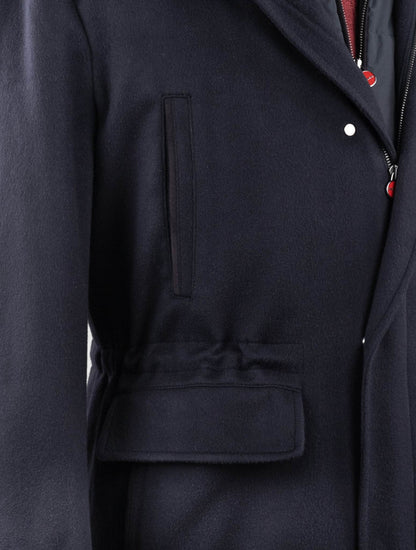 Kiton Blue Navy Vicuna Coat