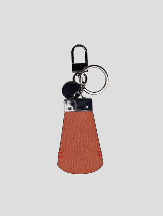 Kiton Ligt Brown Leather Keychain