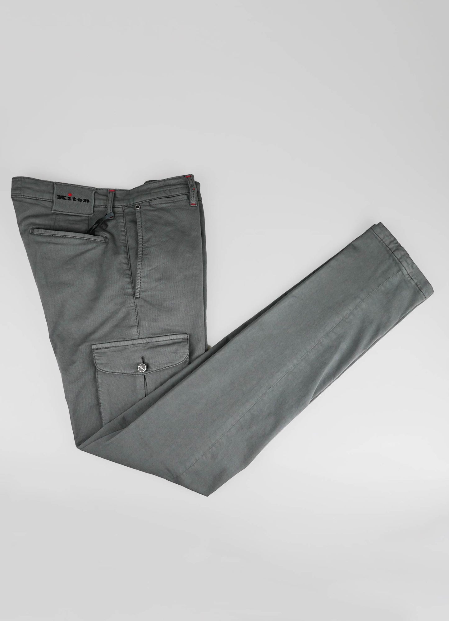 Kiton Gray Cotton Ea Cargo Pants