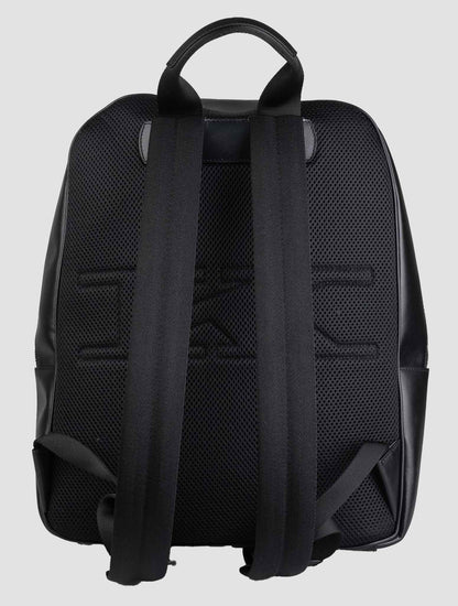 Kiton Black Leather Calf Backpack