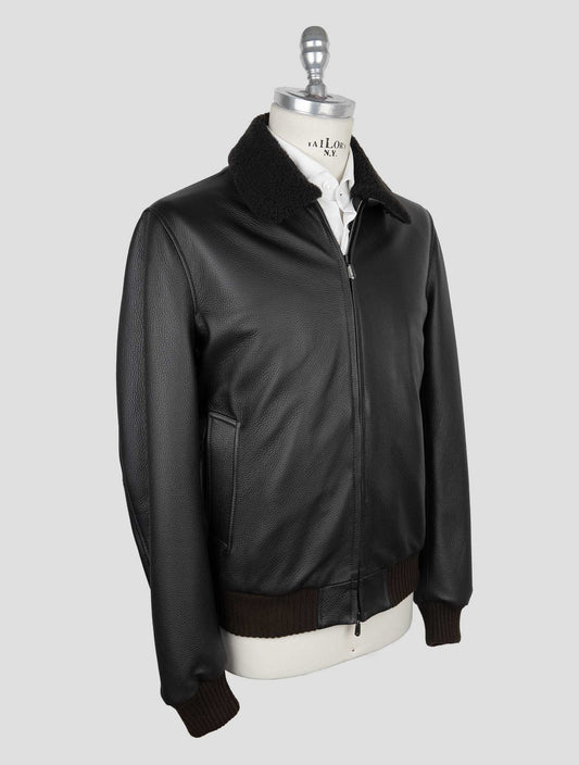 מעיל עור חום של צ'זארה אטוליני