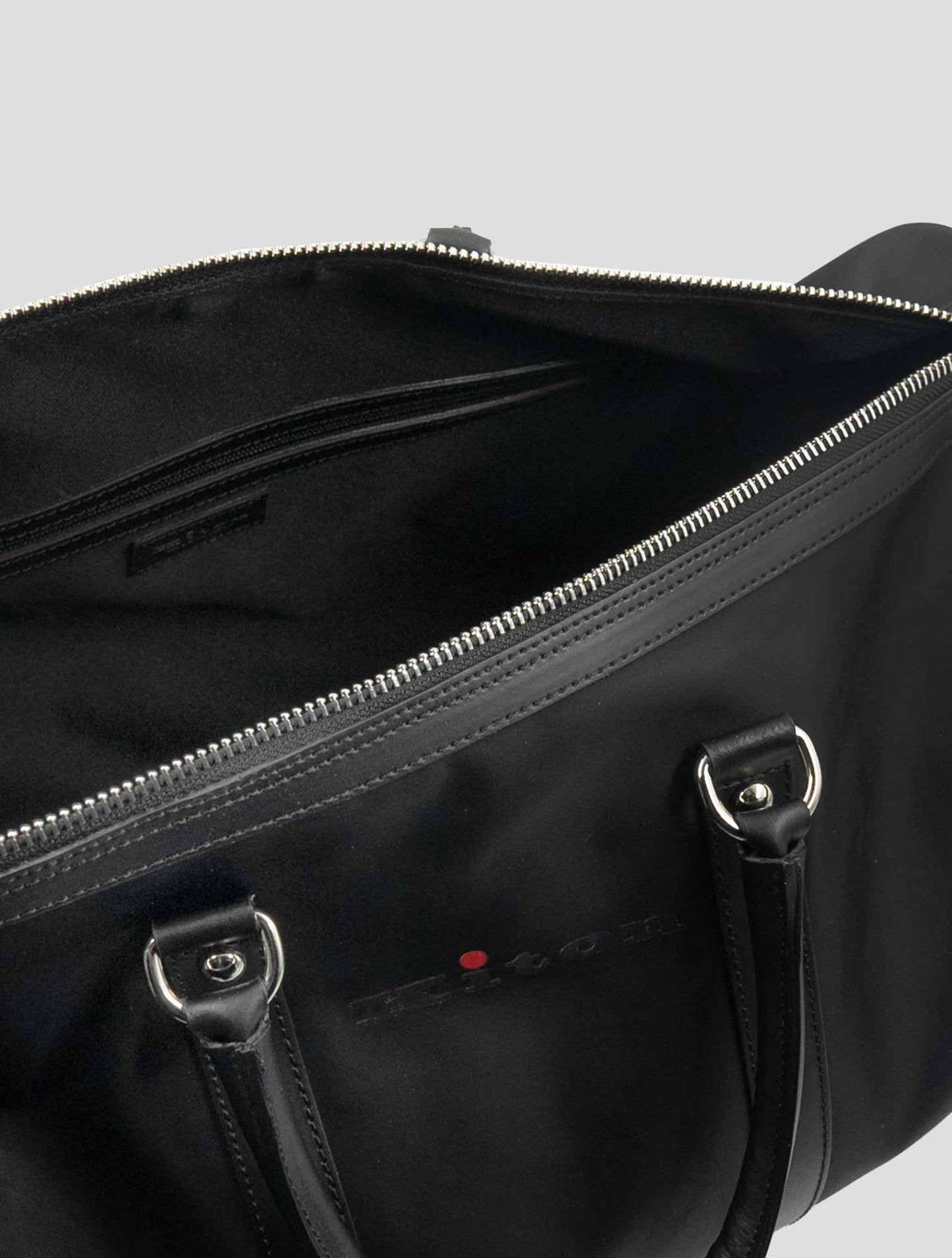 Kiton Black Pa Pc Leather Travel Bag