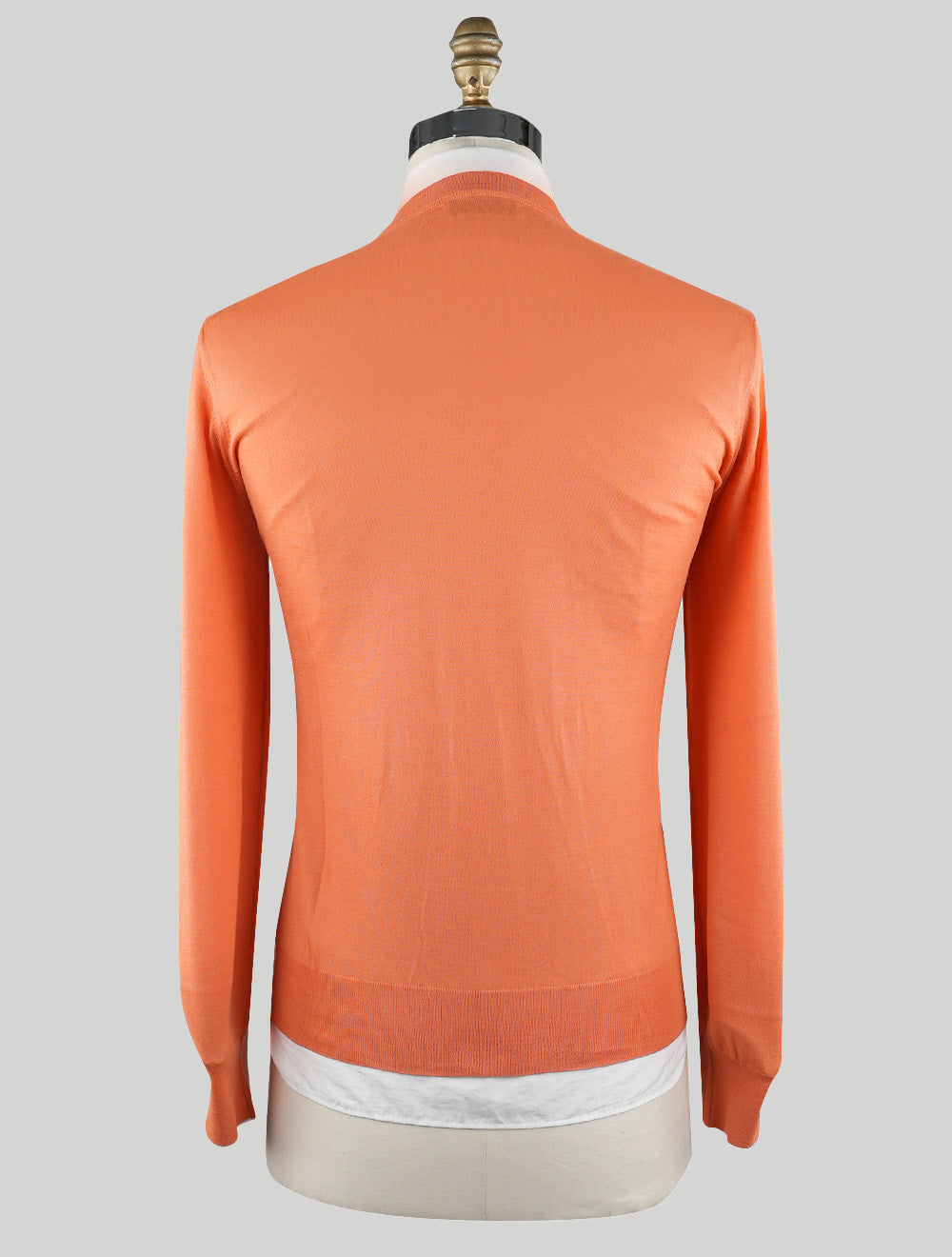 Brunello Cucinelli Orange Virgin Wool Cashmere Sweater Crewneck
